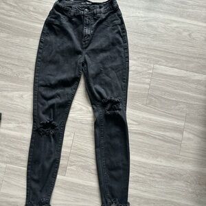 Fashion Nova Black Ripped Skinny Jeans